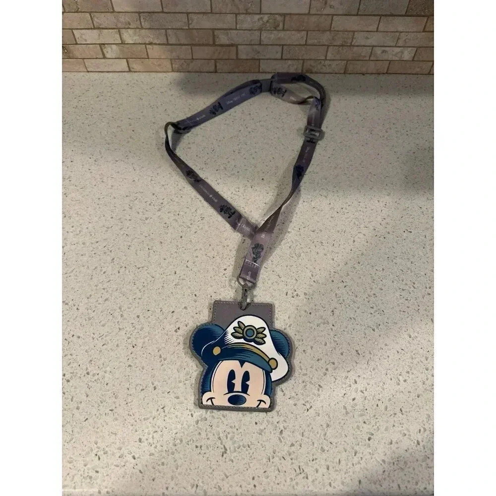 Disney Cruise Line DCL 25th Anniversary Platinum Lanyard‎ Castaway Club Mickey
